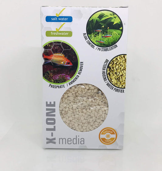 Aquatic Remedies X-Lone Filter Media for Fresh and Salt Water Aquarium White