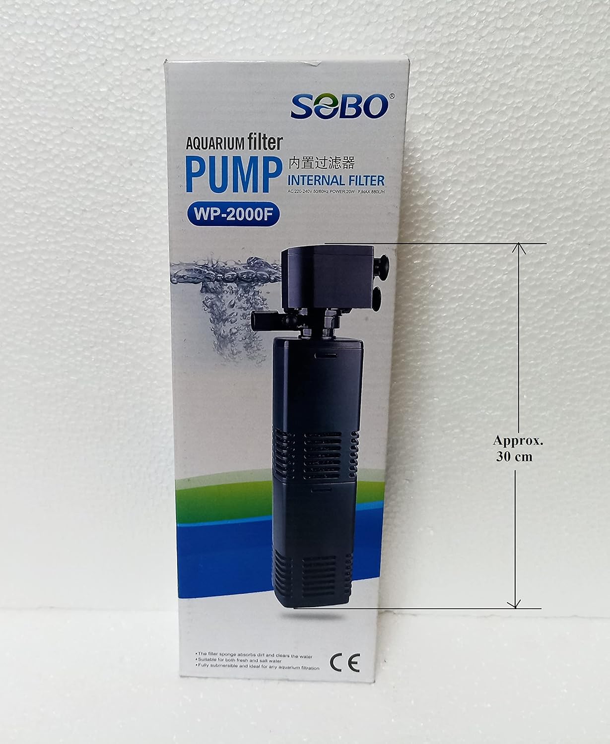 SOBO WP 2000F (20W Output 880L/H) Aquarium Internal Filter