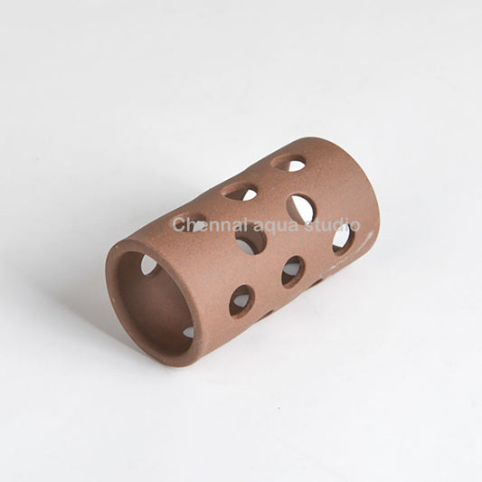 CubeOne Shrimp Clay Cylinder Hideout – Natural Breeding & Shelter Tube for Shrimp and Small Fish