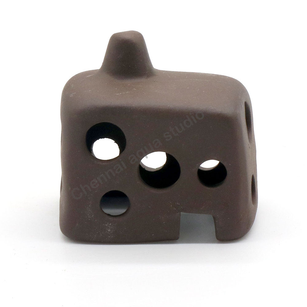 CubeOne Shrimp Clay Hut – Natural Shelter Cave for Shrimp & Small Aquarium Fish