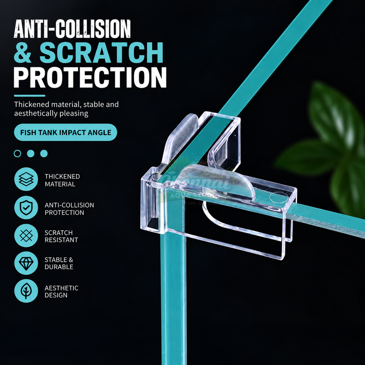 Acrylic Aquarium Lid Corner Protector Clips – 8mm Glass Cover Support Clamps (4 Pieces)