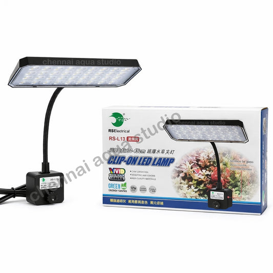 RS Electrical RS-L13 Clip-On LED Lamp (12W) – 10000K High-Brightness Aquarium Light