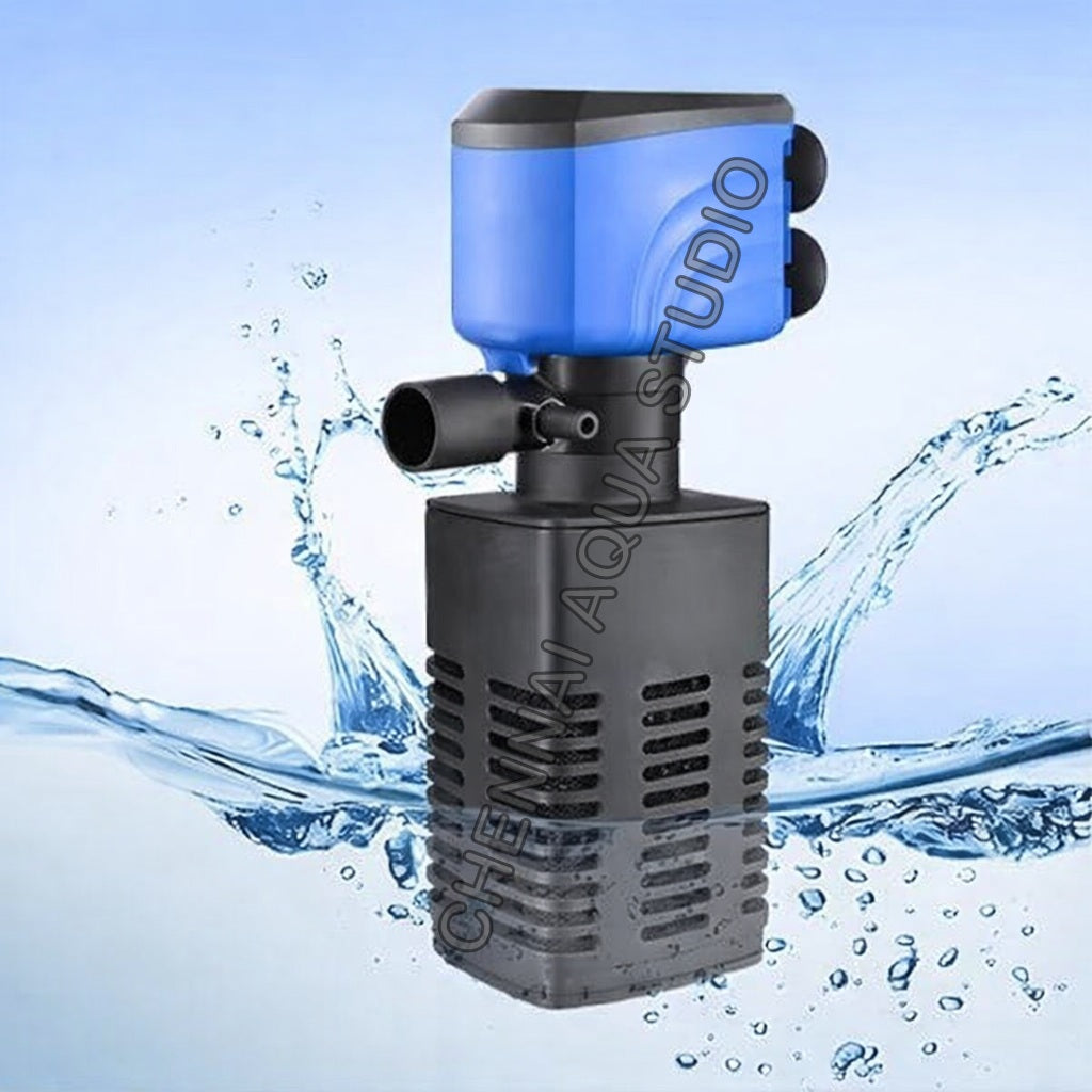 Silent Internal Aquarium Filter with Air Pump Eco-Friendly Plastic Fish Tank Power 6w H.max:0.8M F.MAX:600L/H WP-950F
