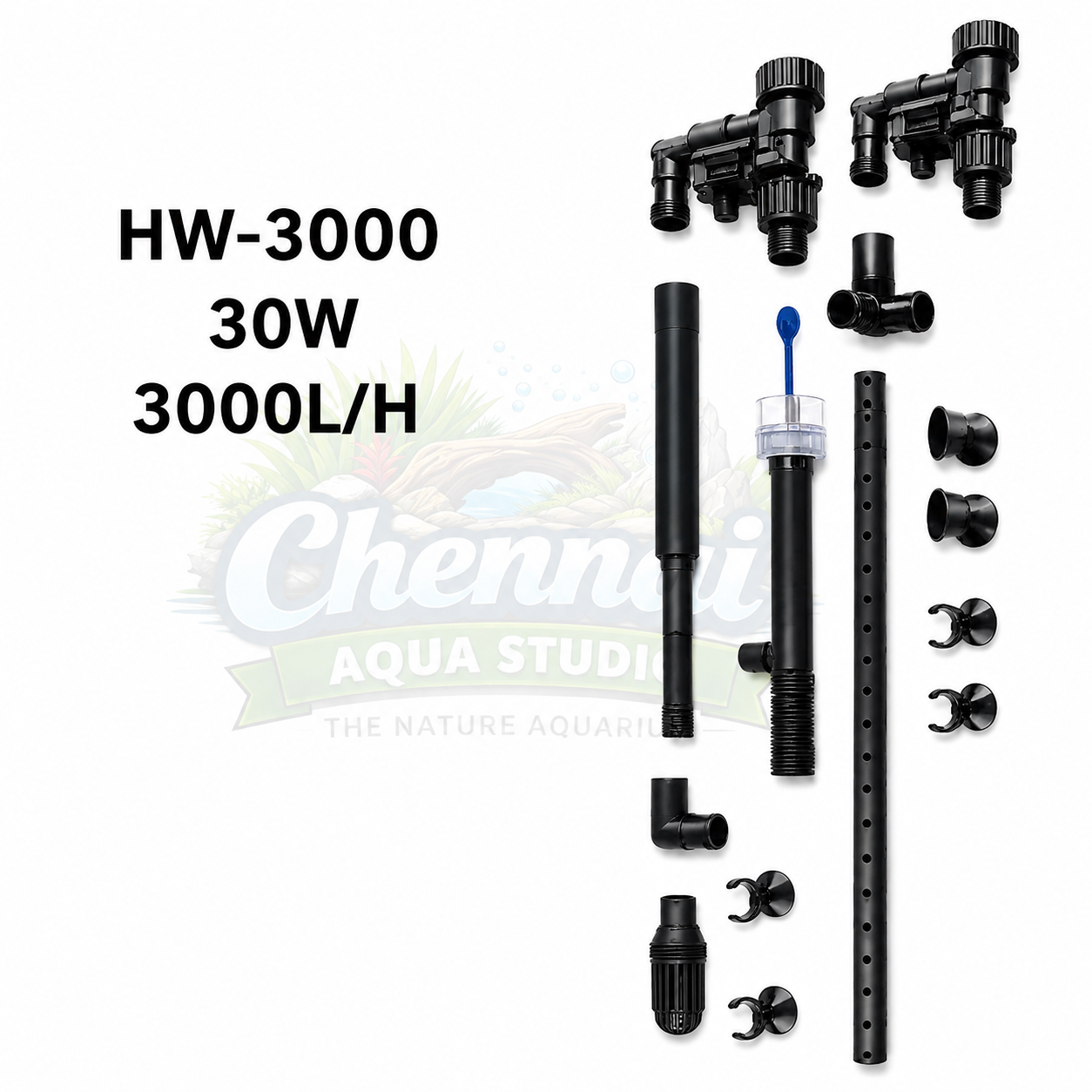 SunSun - HW 3000 Inlet & Outlet Flow pipe set With skimmer