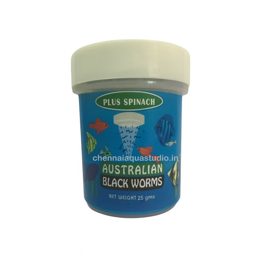 Australian Black Worms Plus Spinach – 25g