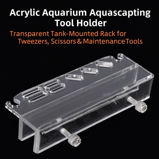 Acrylic Aquarium Tool Organizer Stand | Aquascaping Tweezers & Scissors Storage Rack | Tank-Mounted Aquatic Plant Maintenance Holder