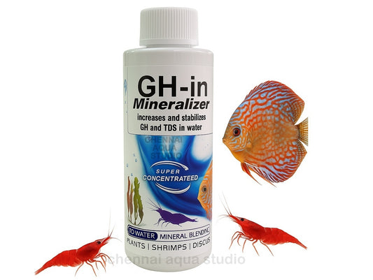 GH- in Mineralizer for Aquarium Fish Tank to Increases and Stabilizers GH and TDS in Ro Water Minerals Plenishers for Plants/Shrimps/Discus etc.(220 ML)