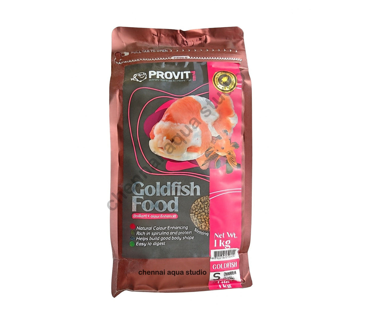 Goldfish Food 1 Kg (Size S) SINKING 1.5-2.1mm For FishAbove 3cm