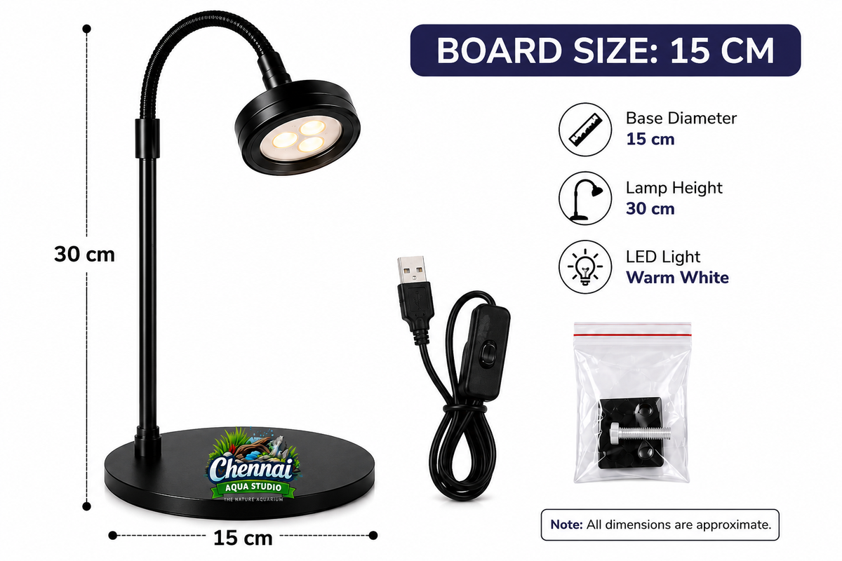 USB LED Grow Light with Base for Terrariums – Adjustable Gooseneck Plant Lamp for Moss, Mini Gardens & Indoor Plants