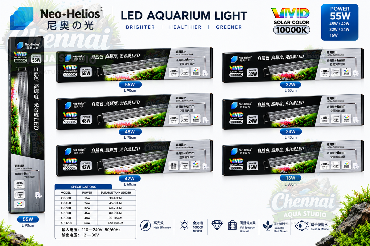 Neo Helios XP Series Flat LED Aquarium Light