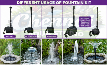 RS Electricals Fountain for Fish Tank, Gardening Fountain Kit with Head Set Sprinkler(RS1400/1600/1800/2200/4200/5100/5200/6100/6200/7100/7200) (Large)