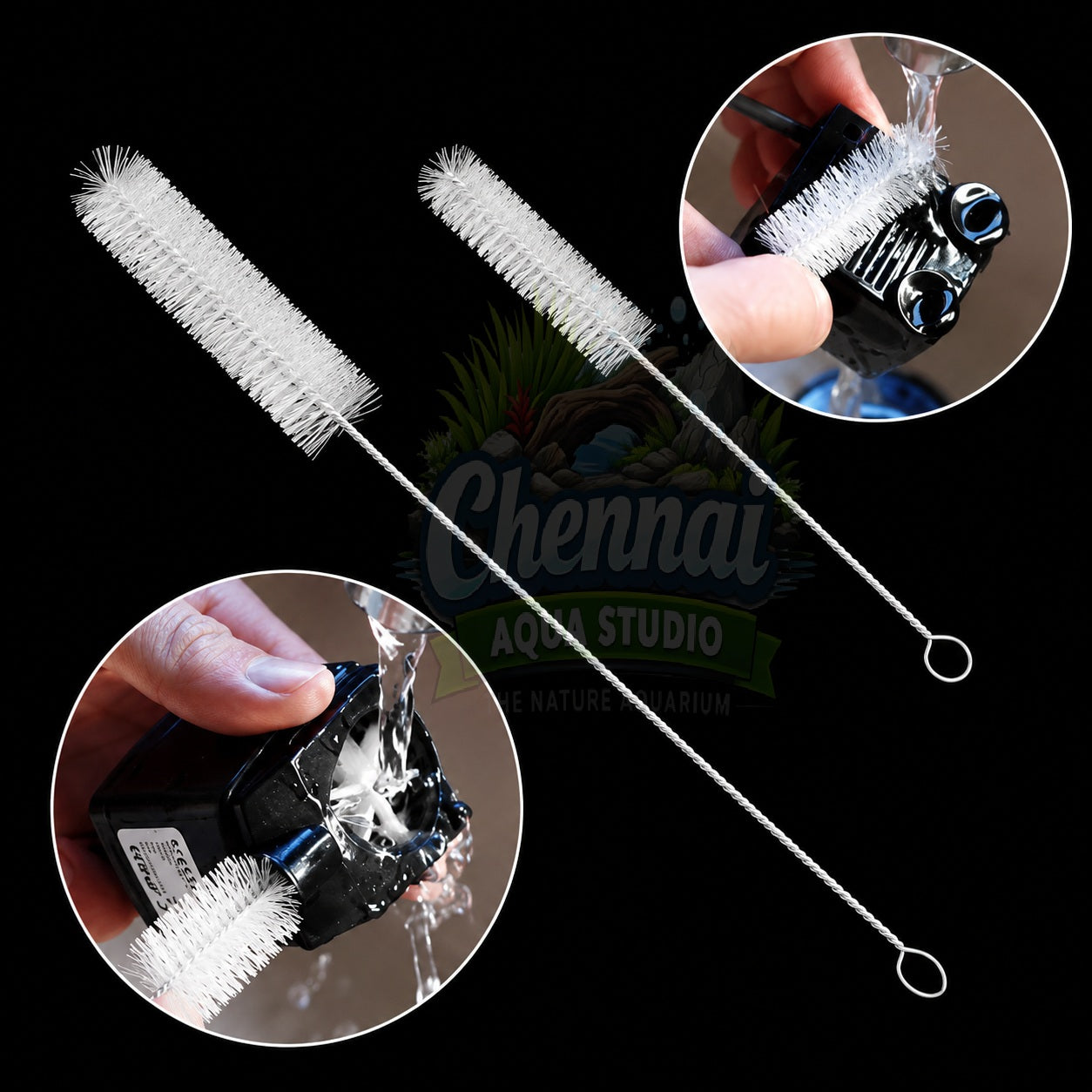 Stainless Steel Cleaning Brush For Aquarium Filter Cleaning 30CM To 20CM
