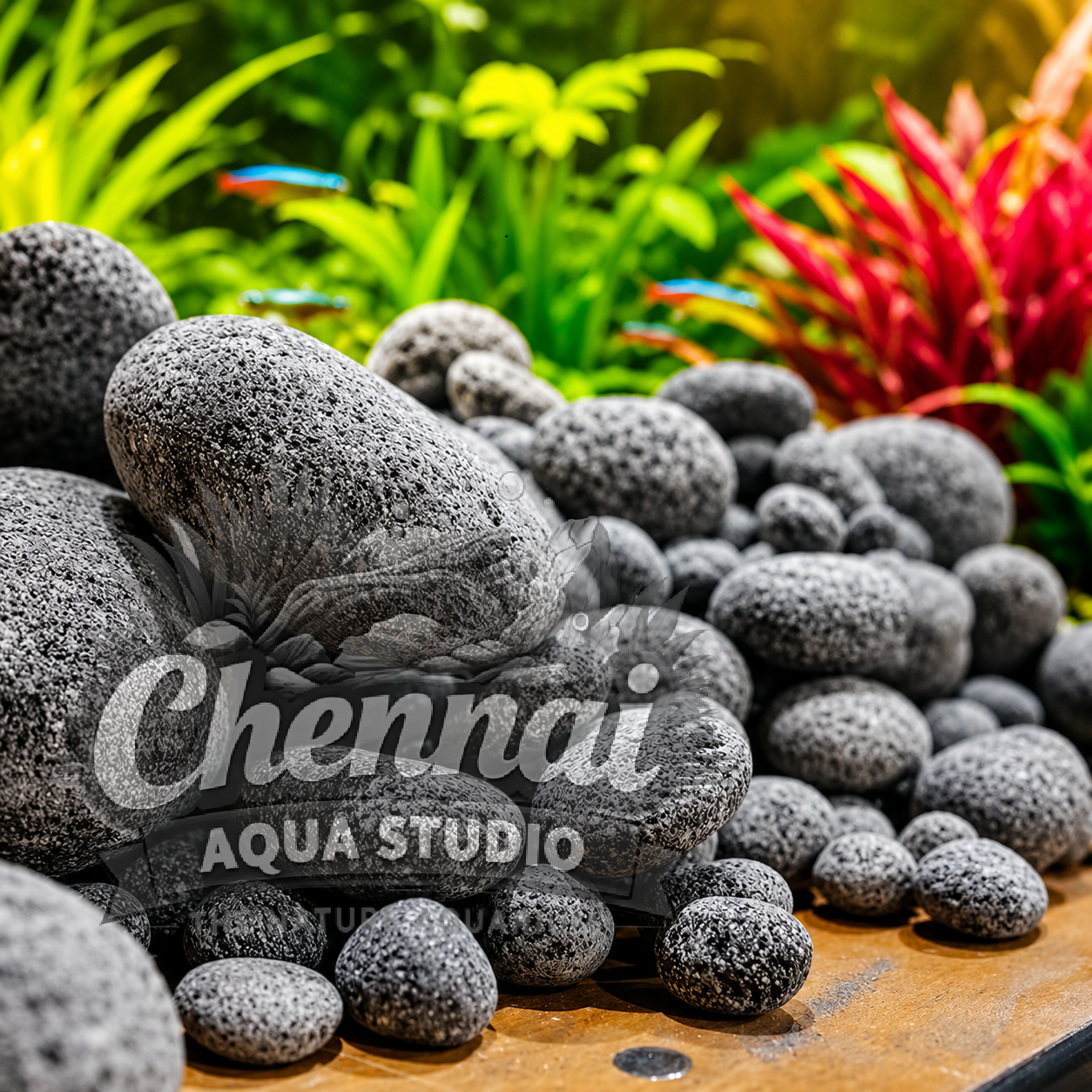 Aquarium Coarse Lava Rock for Aquascaping & Planted Tanks | Natural Decorative Stone | 5kg, 10kg, 15kg & 20kg Packs