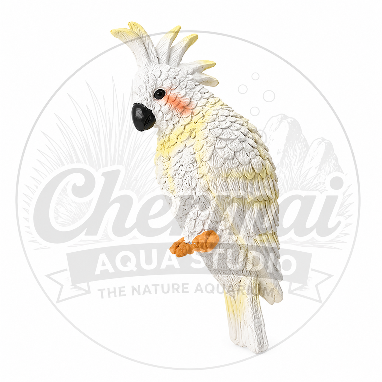 Aquarium Parrot Shape Hanging Decor – Miniature Bright Parrot Ornament for Fish Tank | Suitable for Glass Thickness Below 6mm