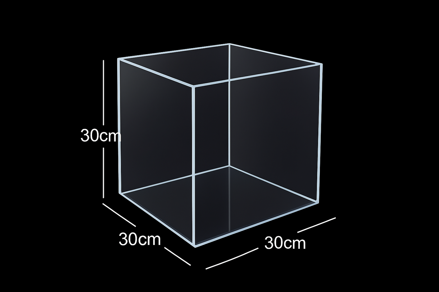 High Quality Ultra Clear Seamless Glass Aquarium Tank – 30cm All Sides Premium Fish Tank (Cube tank)