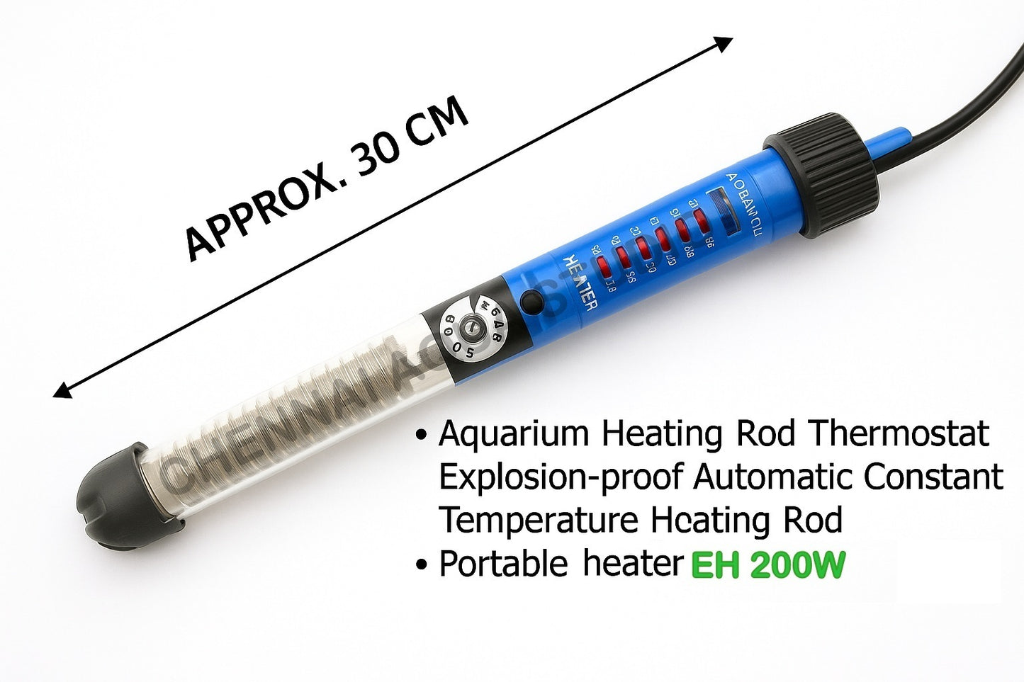 ATMAN Aquarium Heating Rod Thermostat Explosion-proof Automatic Constant Temperature Heating Rod Portable EH-200W