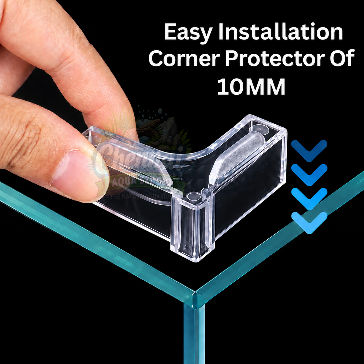 Acrylic Aquarium Lid Corner Protector Clips – 10 mm Glass Cover Support Clamps (4 Pieces) (Copy) (Copy)