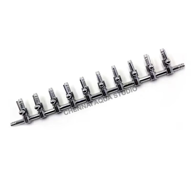10 - Way Aquarium Air Flow Splitter Stainless Steel For Aquarium Air Pump