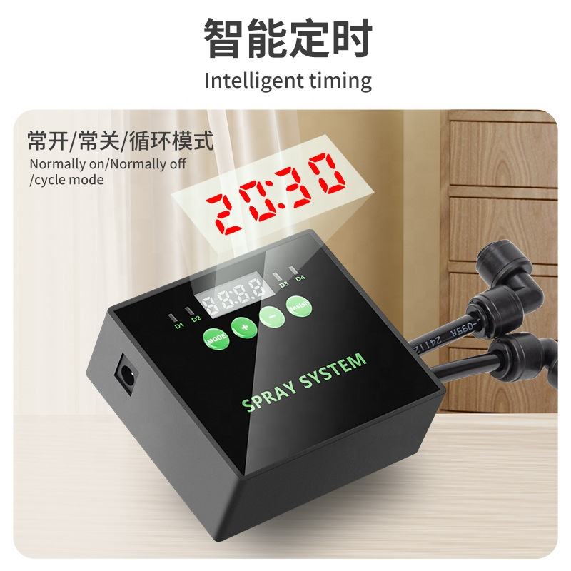 Wyin Aqua Automatic Misting System Sprinkler – Digital Humidity Controller with 2 Adjustable Fine Mist Nozzles