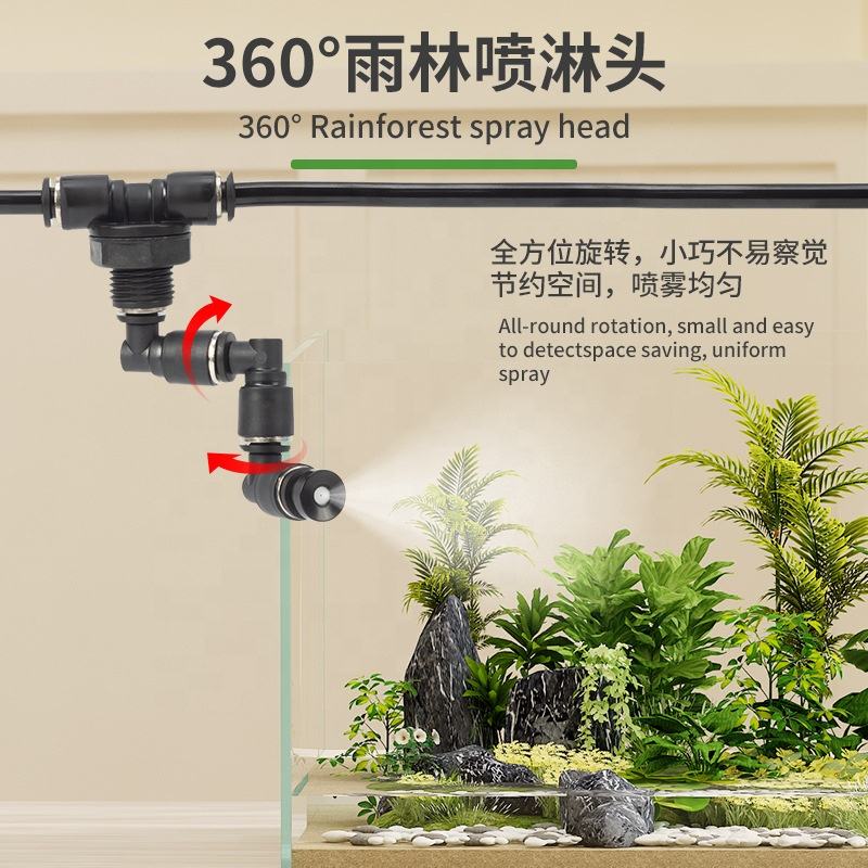 Wyin Aqua Automatic Misting System Sprinkler – Digital Humidity Controller with 2 Adjustable Fine Mist Nozzles
