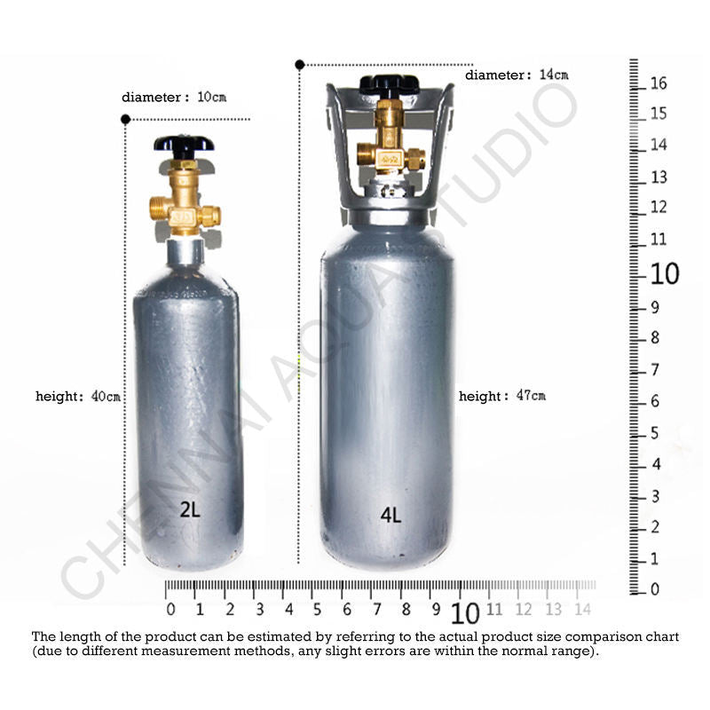 4L CO2 Cylinder for Planted Aquariums – High-Strength Steel with G5/8 Valve Thread (Empty)