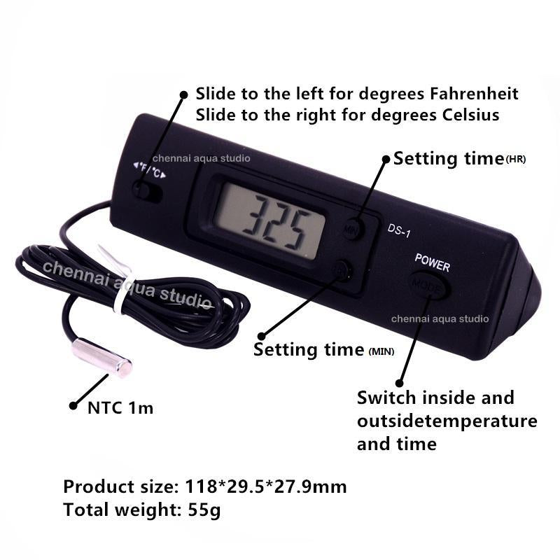 Multi-Function Digital Thermometer Hygrometer – Indoor & Outdoor Dual Temperature Display Meter