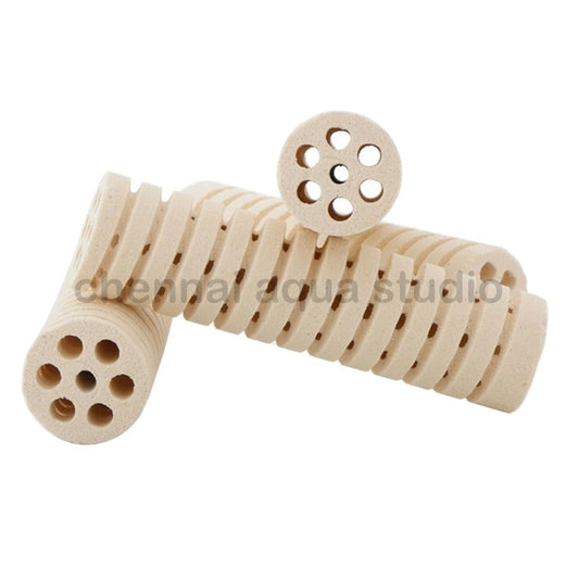 Ceramic Spiral Porous Bacteria Chamber Living Room Aquarium Filter Media size, 16*4cm