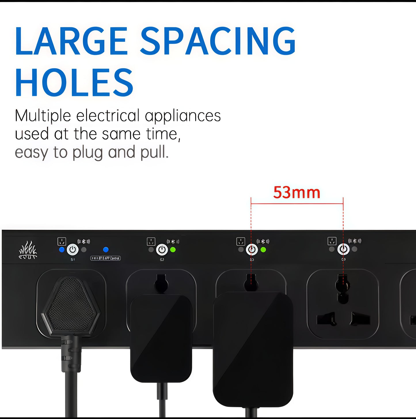 Week Aqua Bluetooth Smart Power Plug APP Controlled Aquarium Lighting Filter CO2 Timing, 6 Way Outlets with EU/UK/US/AU Sockets