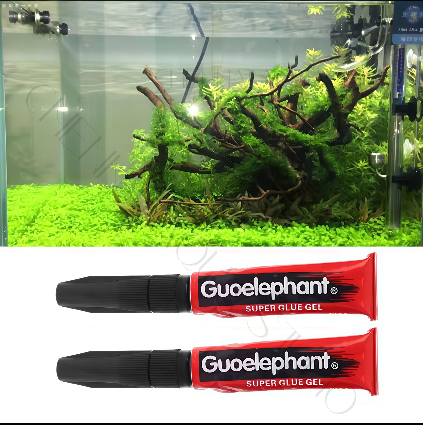 Aquascaping Glue BLACK color gel - 4 Gm (Pack of 2)