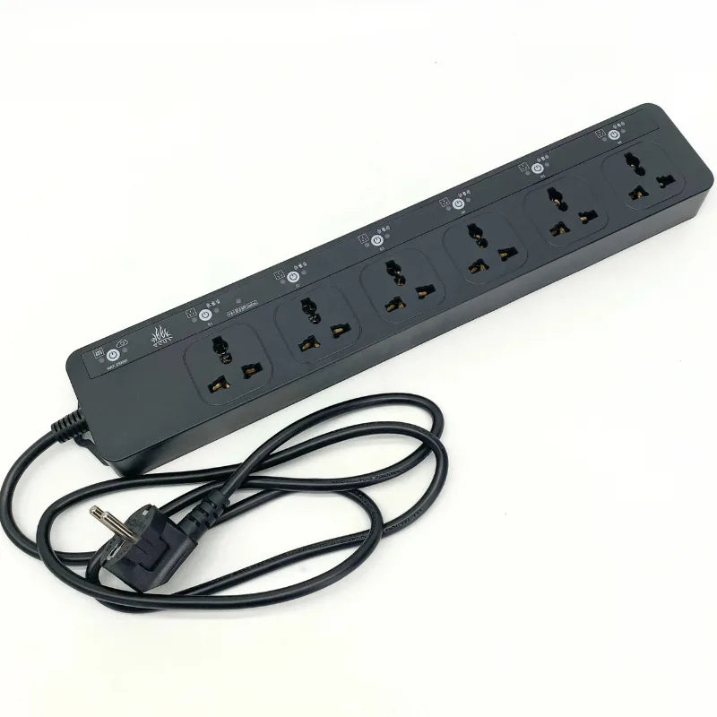 Week Aqua Bluetooth Smart Power Plug APP Controlled Aquarium Lighting Filter CO2 Timing, 6 Way Outlets with EU/UK/US/AU Sockets