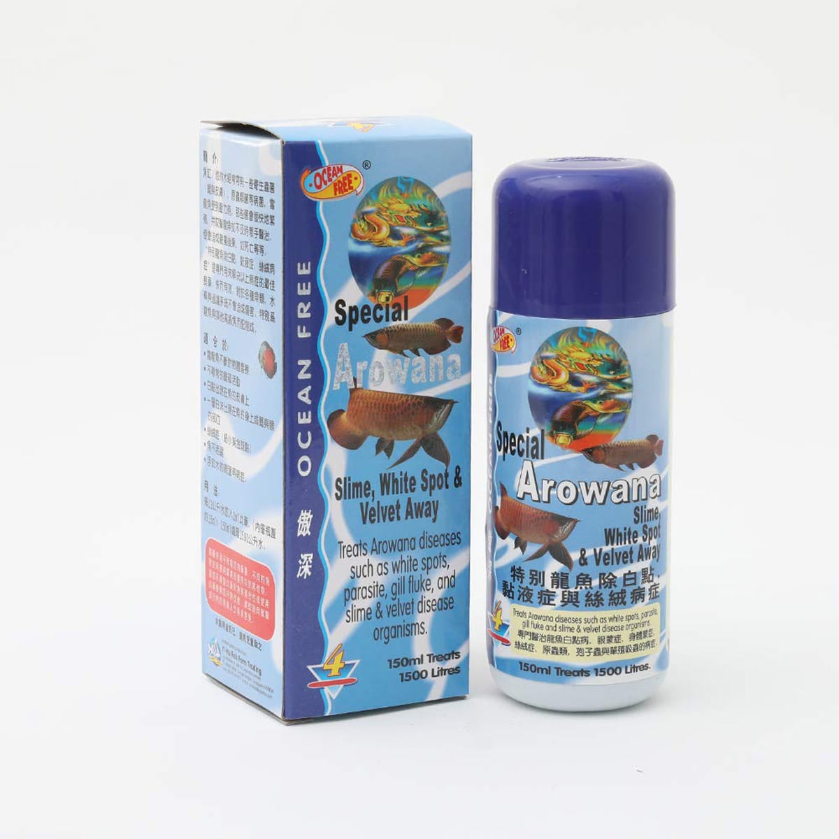 OceanFree Arowana Slime White Spot & Velvet Away (4) – 150 Ml