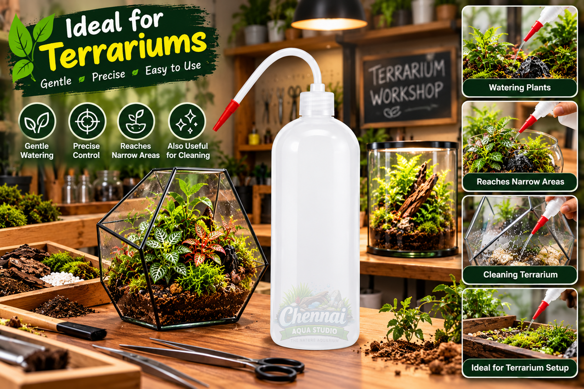 Plastic Precision Watering Bottle with Easy-Grip Design for Terrariums & Indoor Plants 250ml