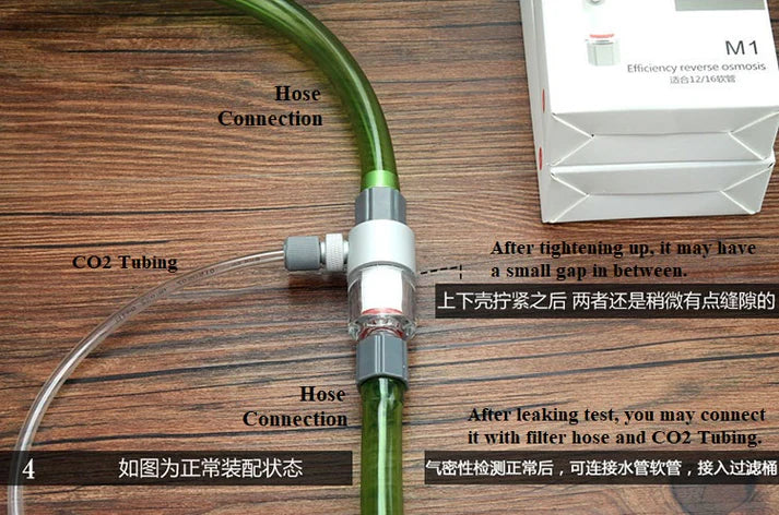 Qanvee Inline Co2 Diffuser Co2 Automizer For Aquarium Fish Tank