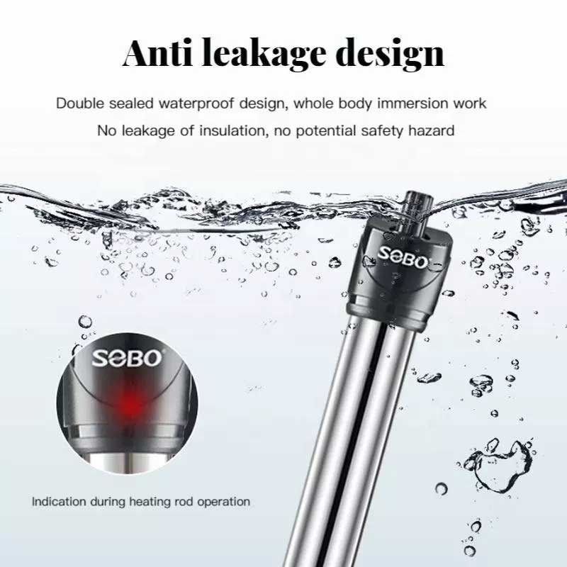 SOBO Stainless Steel Aquarium Heater 100W (Model: HC- 100)