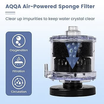 Sobo SB-333 Aquarium Sponge Filter – Compact Enclosed Bio-Sponge with Ceramic Media Chamber