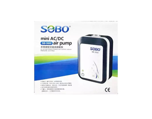 Sobo SB-3000 AC/DC Aquarium Fish Tank Air Pump | Power : 2.8W | Flow: 2x3L/Min
