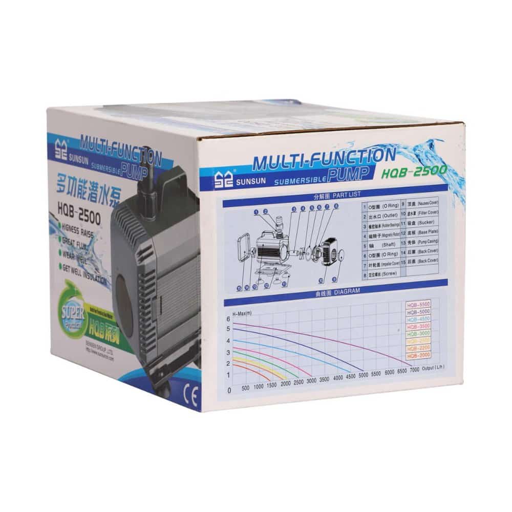 Sunsun Submersible Pump – HQB 2500