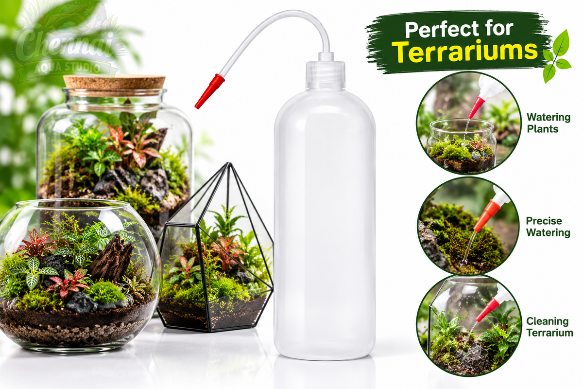 Plastic Precision Watering Bottle with Easy-Grip Design for Terrariums & Indoor Plants 250ml