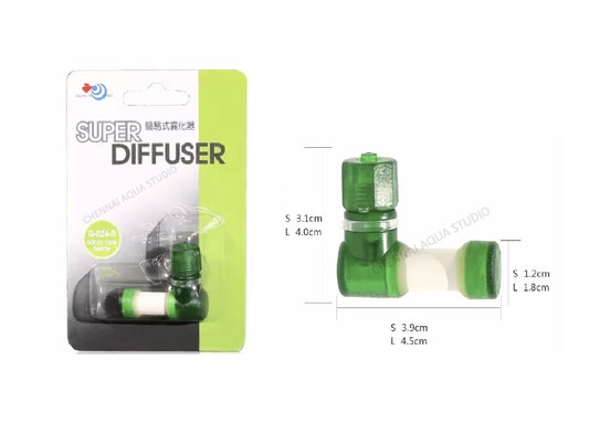 Super CO2 Atomizer Carbon Dioxide Bubble Diffuser for Aquarium Grass Plant Tank Size S