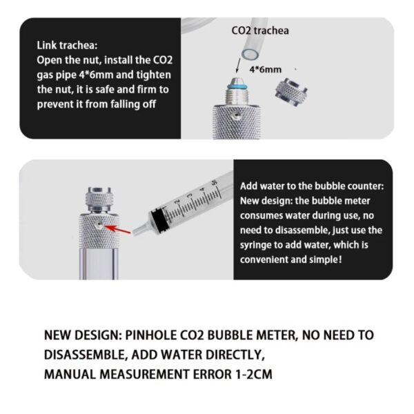 CO2 BUBBLE COUNTER WITH WATER INJECTION