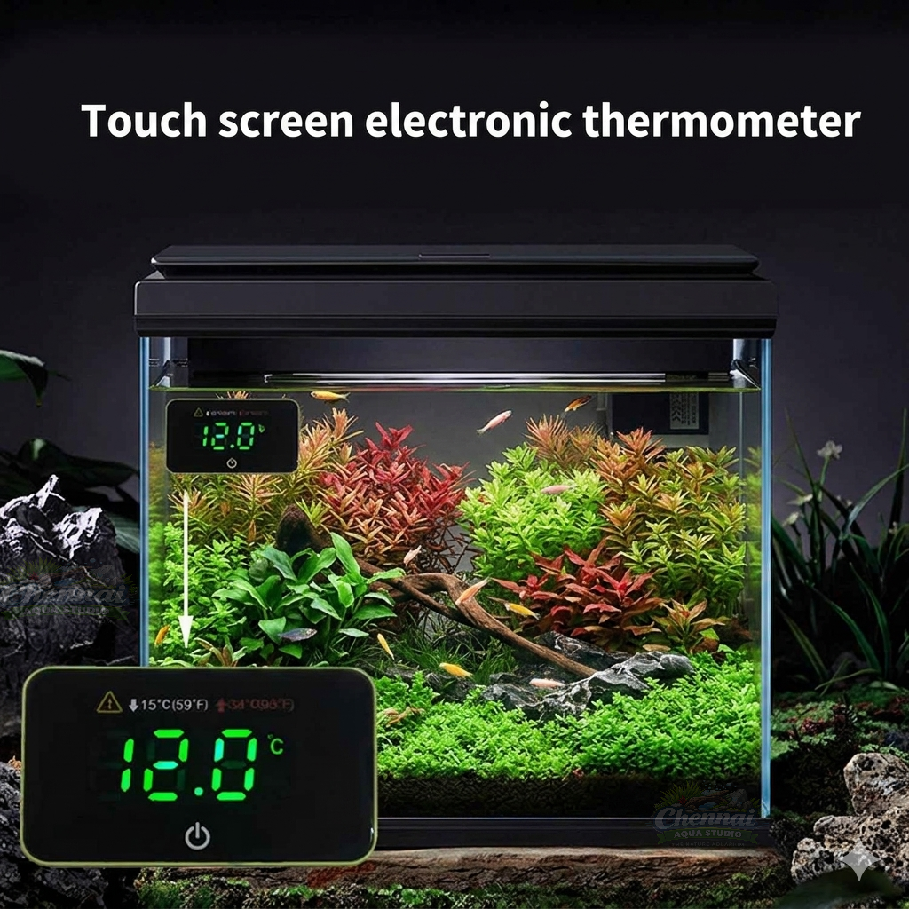 Digital LED Aquarium Thermometer – Accurate Temperature Gauge for Freshwater & Saltwater Fish Tanks